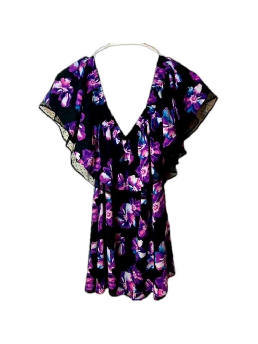 Michel studio collection off shoulder sleeveless floral layered blouse Size 20 - Picture 1 of 4